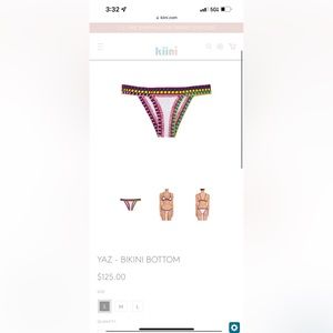 White kiini bikini bottoms